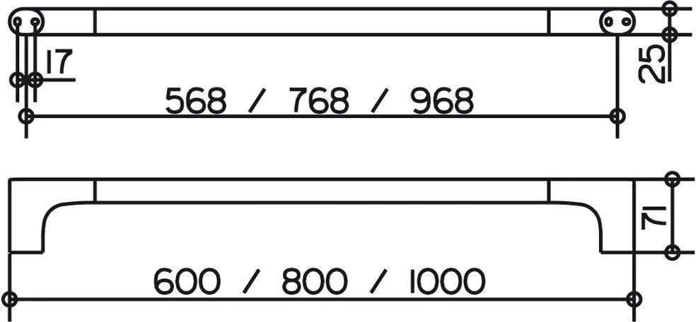 Полотенцедержатель 600 мм Keuco Edition 400 11501010600