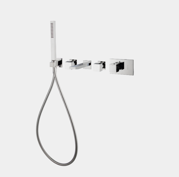 Смеситель для ванны и душа Fima Carlo Frattini Fimatherm, черный матовый (F3589X2NS)