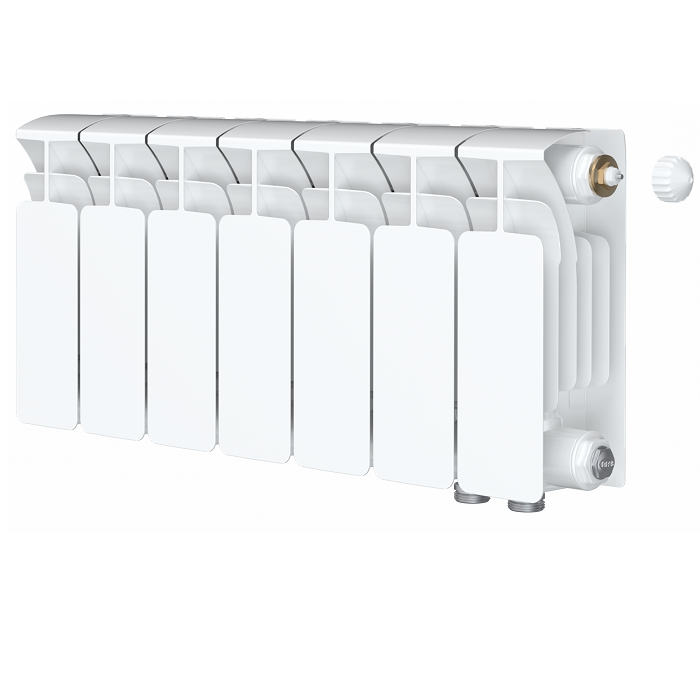 Биметаллический радиатор Rifar Base Ventil 200, 7 секций, с нижним правым подключением