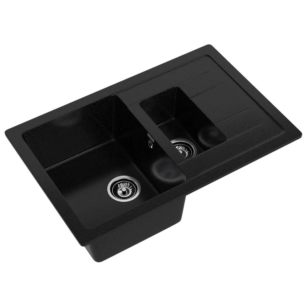 Кухонная мойка GranFest QUADRO 775KL, черный
