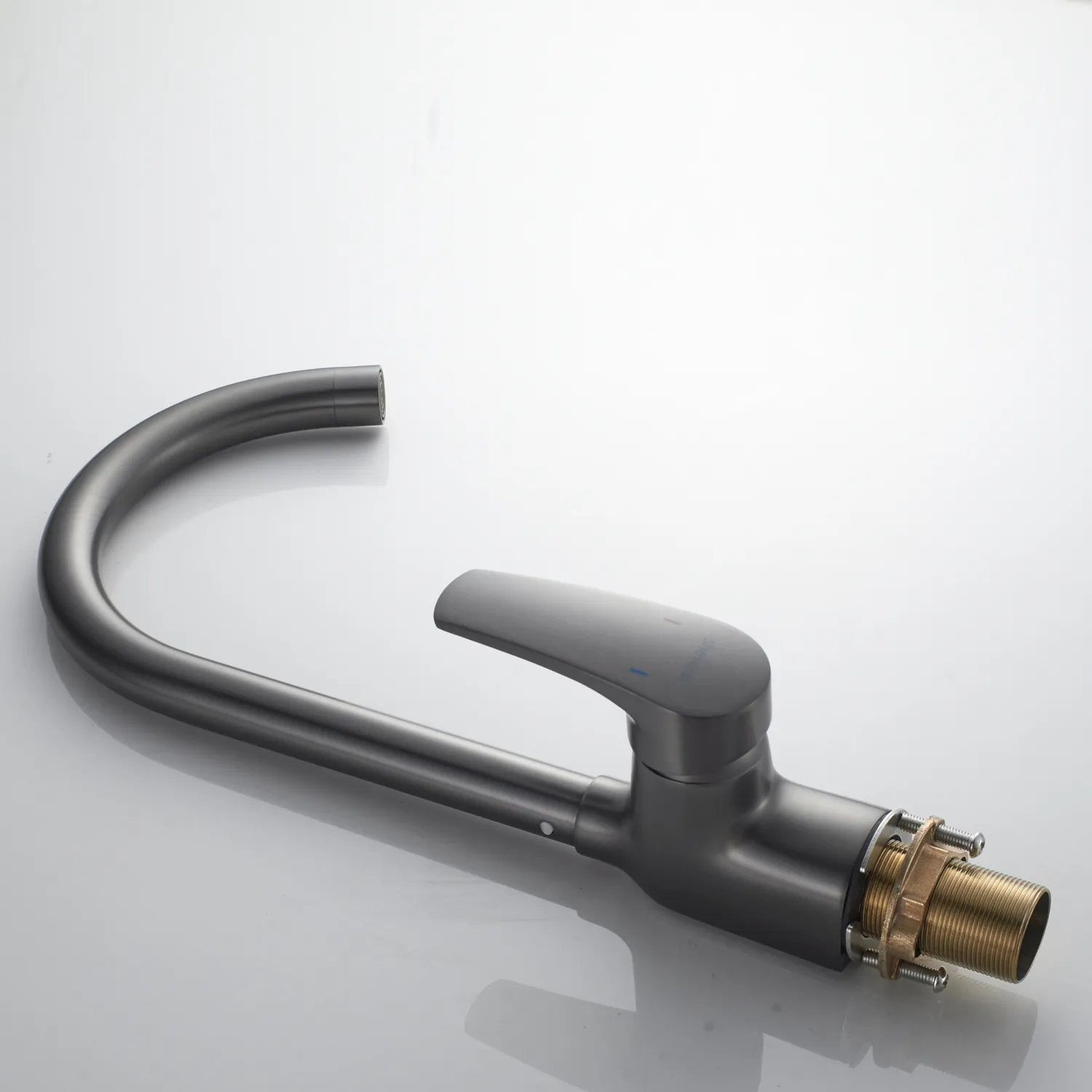 Смеситель для кухни Shevanik S5053T, оружейная сталь