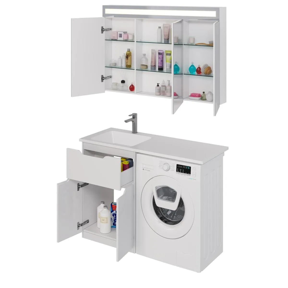 Тумба под раковину напольная Dreja Vega 60 см, белый