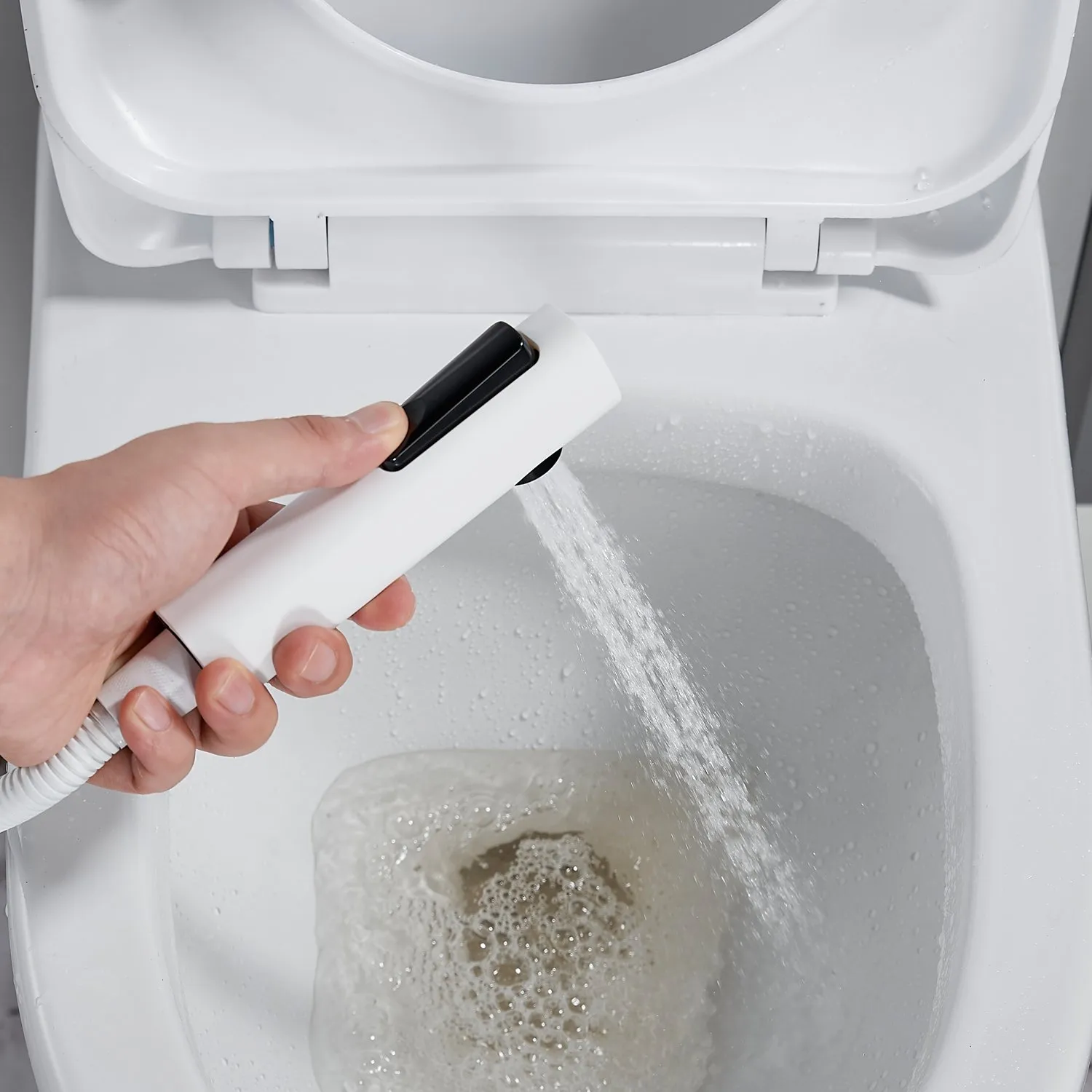 Гигиенический душ со смесителем Shevanik S6105C-1, белый