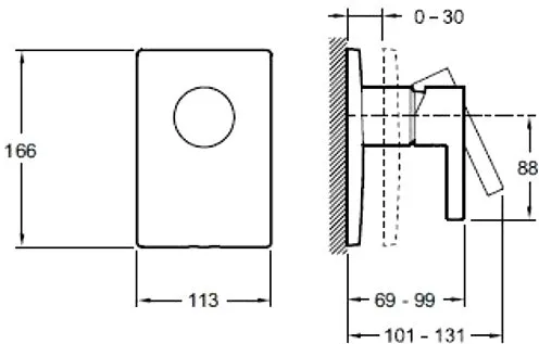 Смеситель для душа Jacob Delafon Stillness (E98711-CP) (скрытого монтажа)