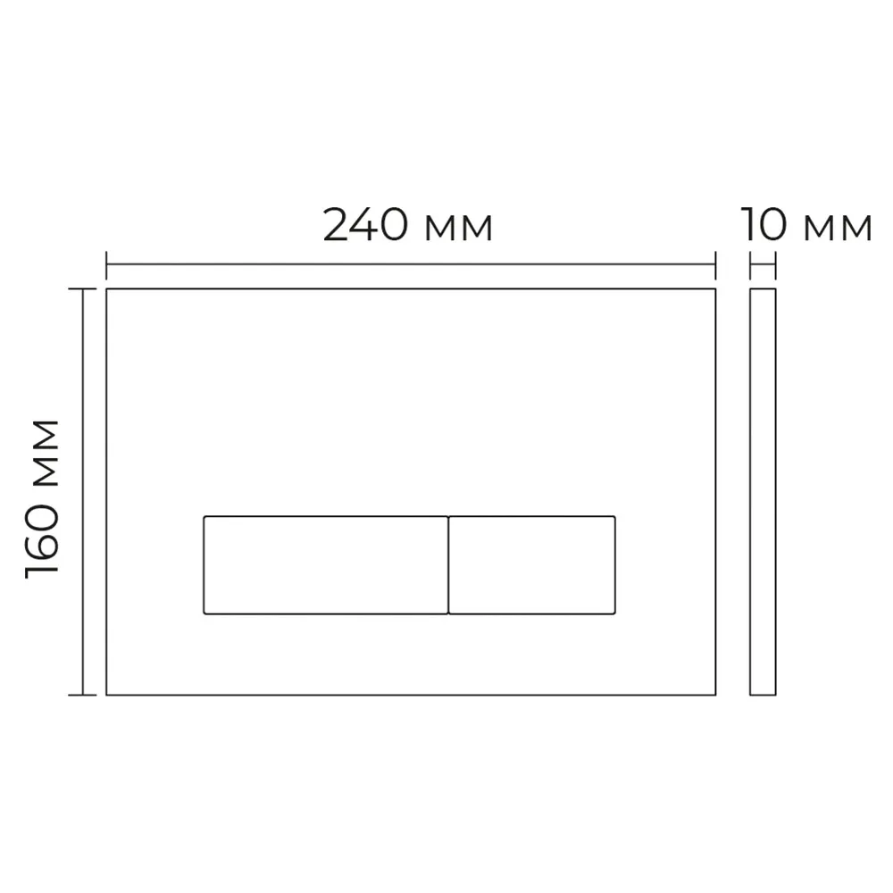 Клавиша смыва Terminus 72K24х16W, белый
