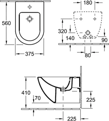 Биде подвесное Villeroy & Boch Subway (74000001)