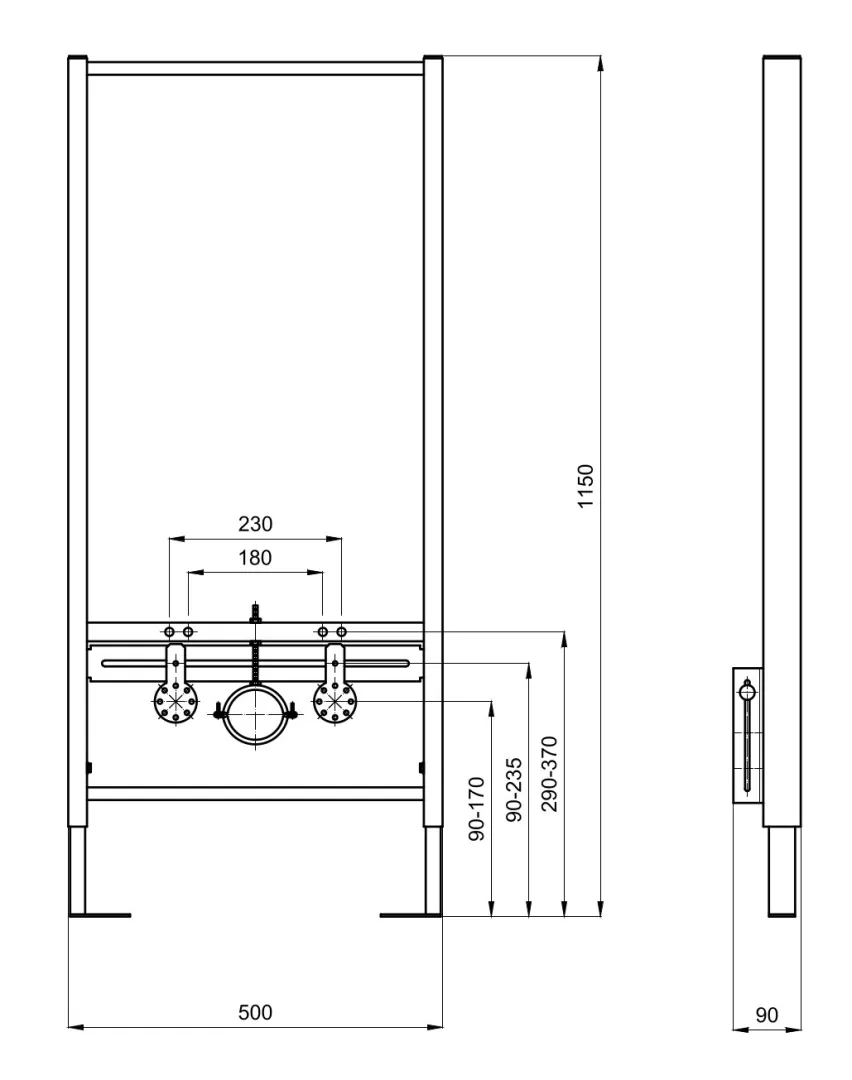 SET AQUATEK МИЯ-MB биде (рама AQUATEK INSB-0000001 + крепеж KKI-0000002 + биде AQ1004-MB)
