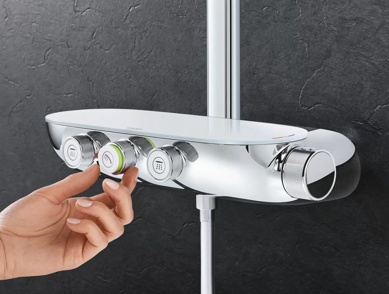 26250000 Rainshower SmartControl 360 DUO Душевая система с термостатическим смесителем для настенного монтажа, 3 режима верхнего душа, хром