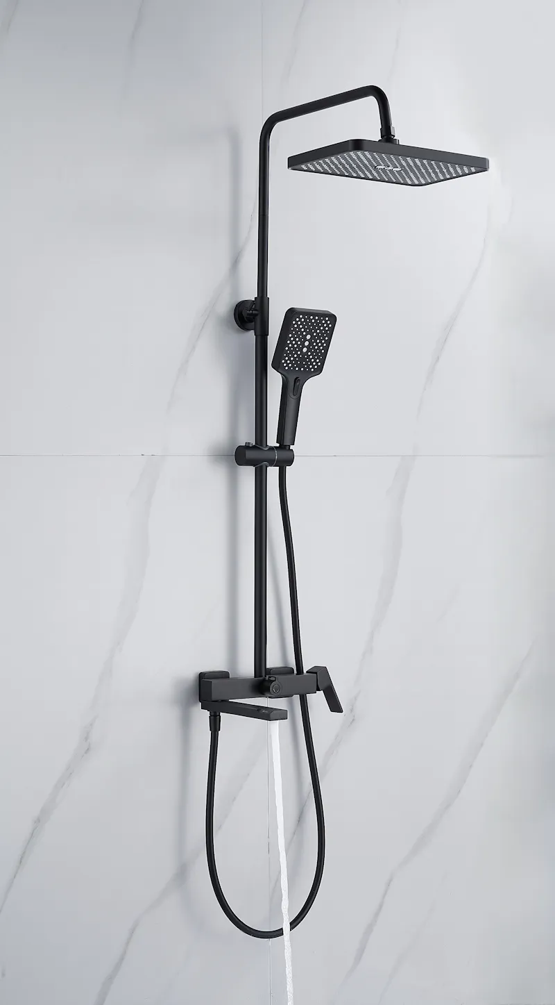 Душевая система Knotlor KN-23/BL, черный