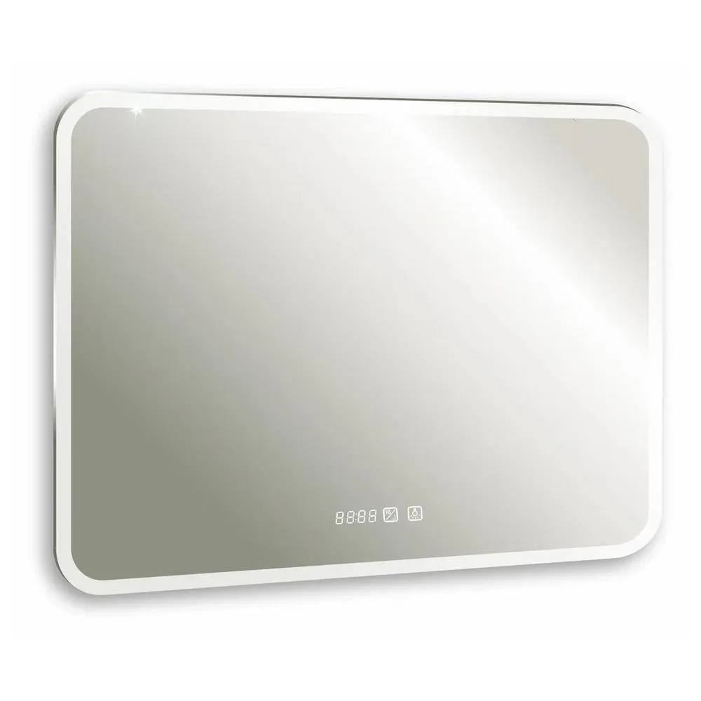 Зеркало Silver Mirrors Стив 1000х800 - 3 (сенсорный выключатель, двойной подогрев, часы)