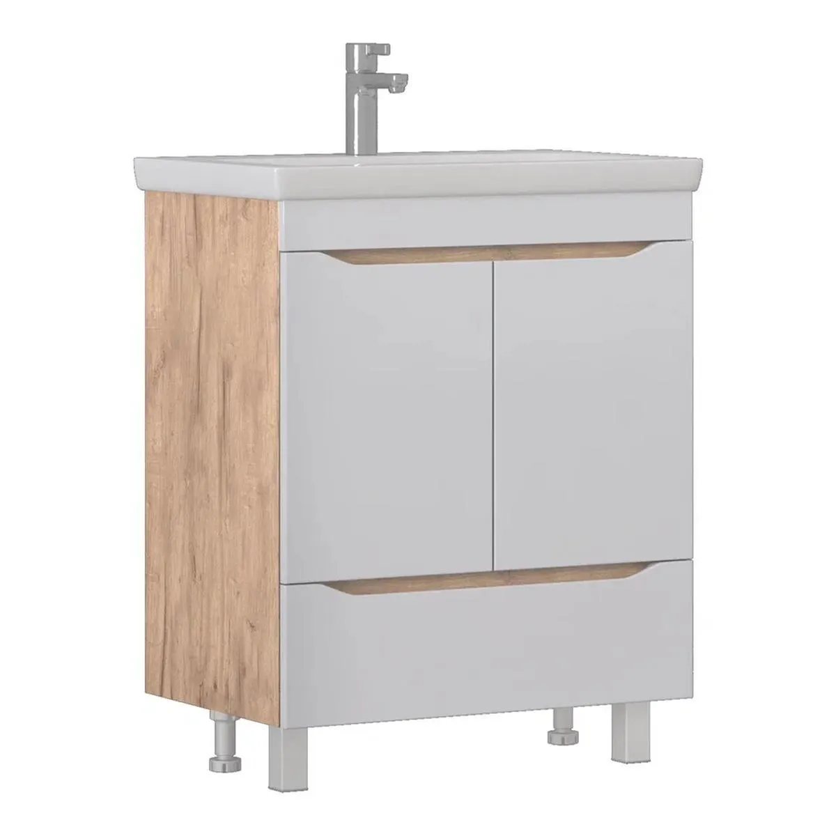 Тумба с раковиной напольная VIGO Grani 285 дуб золотой, 70 см