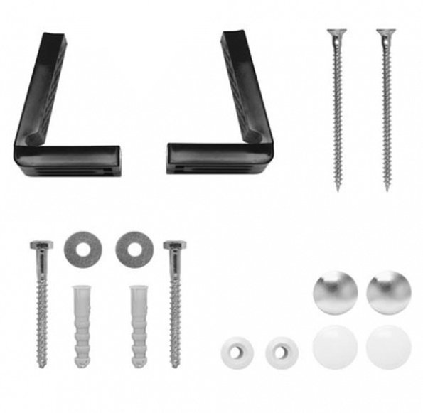 Крепёж горизонтальный для напольного унитаза или биде GSI PURA Хром/белый (FVB)