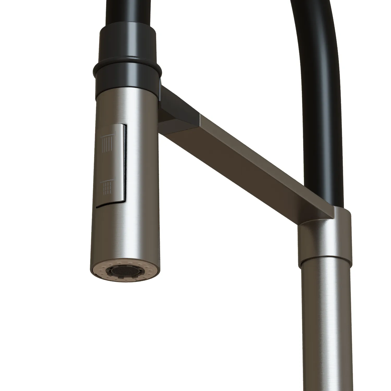 Смеситель для кухни 35k MIXLINE МЛНС-0402 (MLSS-0402) черный гибкий излив магнит, п/гайку САТИН (556020)