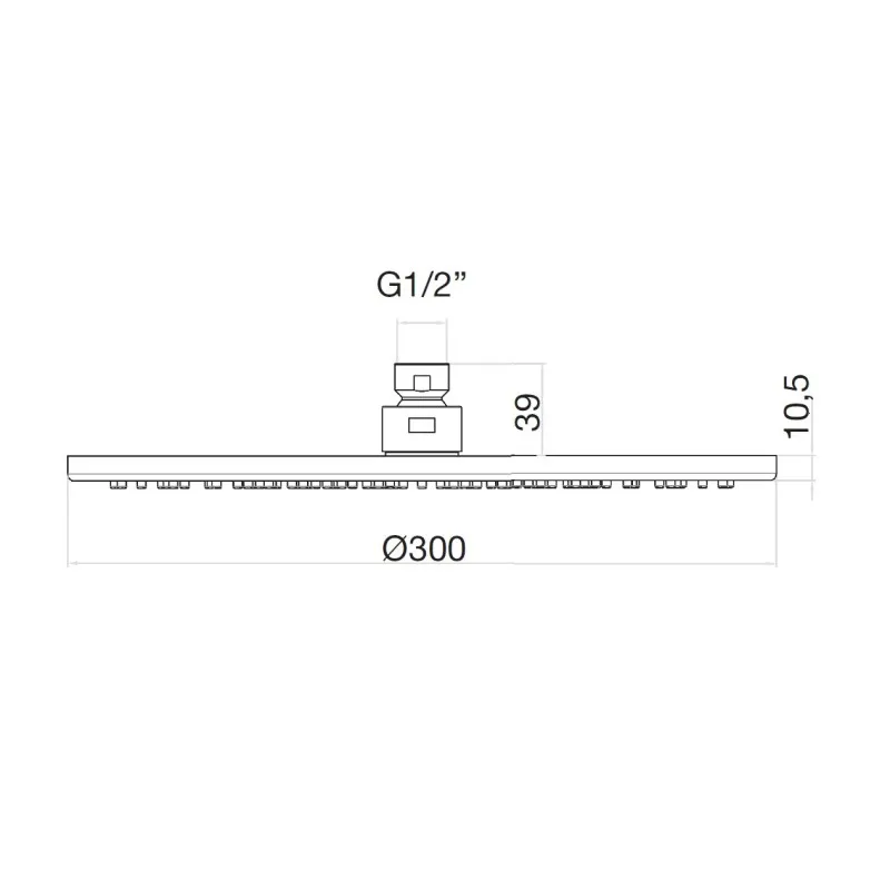 Верхний душ Webert AC1010560BRASS, черный