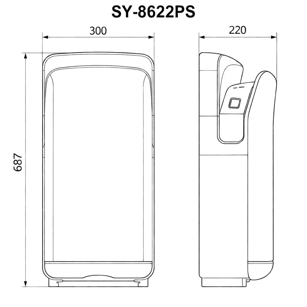 Сушилка для рук SenSyn SY-8622PS, хром