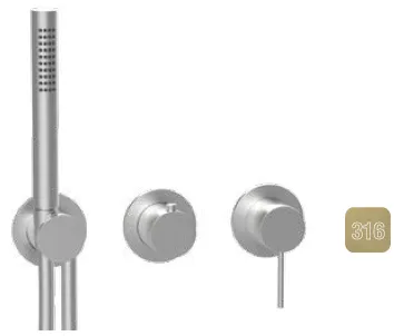 Смеситель для душа Almar 316 Stainless Steel, на 2/3 потребителя, High Brass Brushed PVD (E180142.HB316)