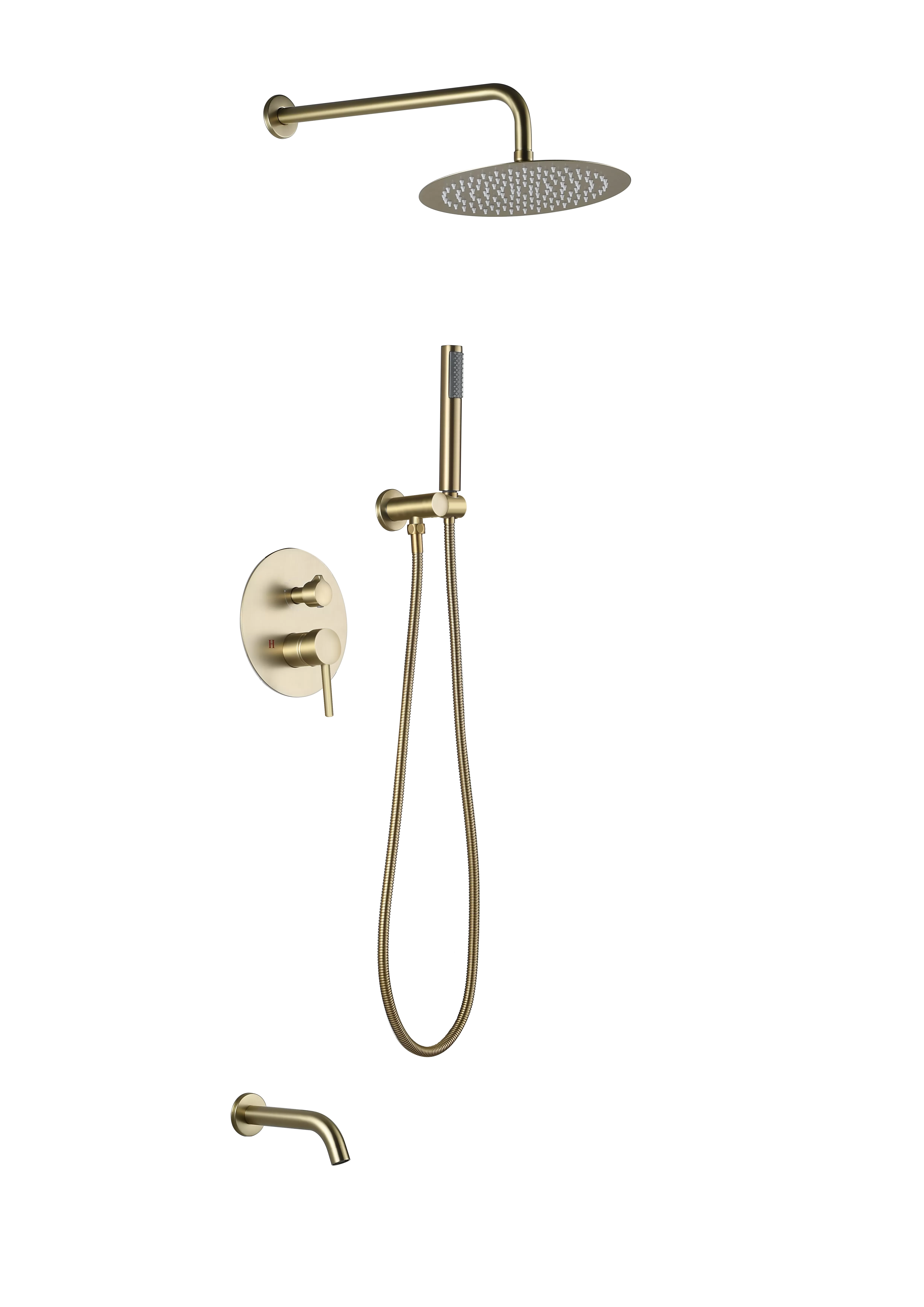 Душевая система скрытого монтажа со смесителем ESKO Gold (Set_7in1 Gold)