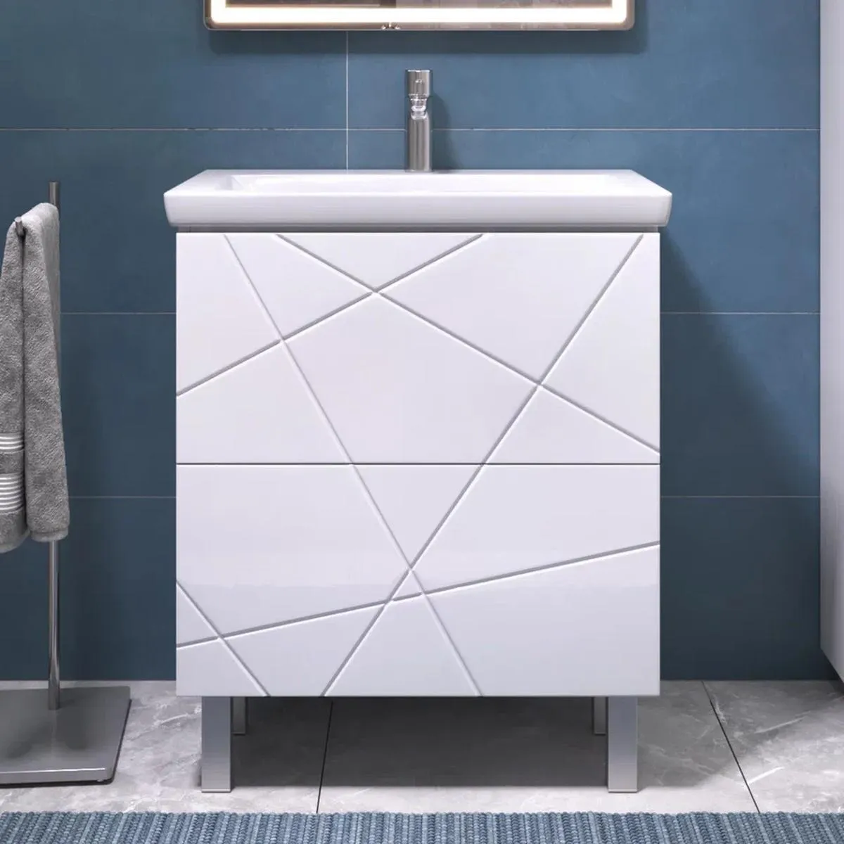 Тумба с раковиной напольная VIGO Geometry 016, 70 см