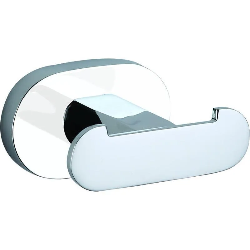 Крючок для ванной комнаты двойной Rav Slezak YUKON YUA0102CB, хром/белый