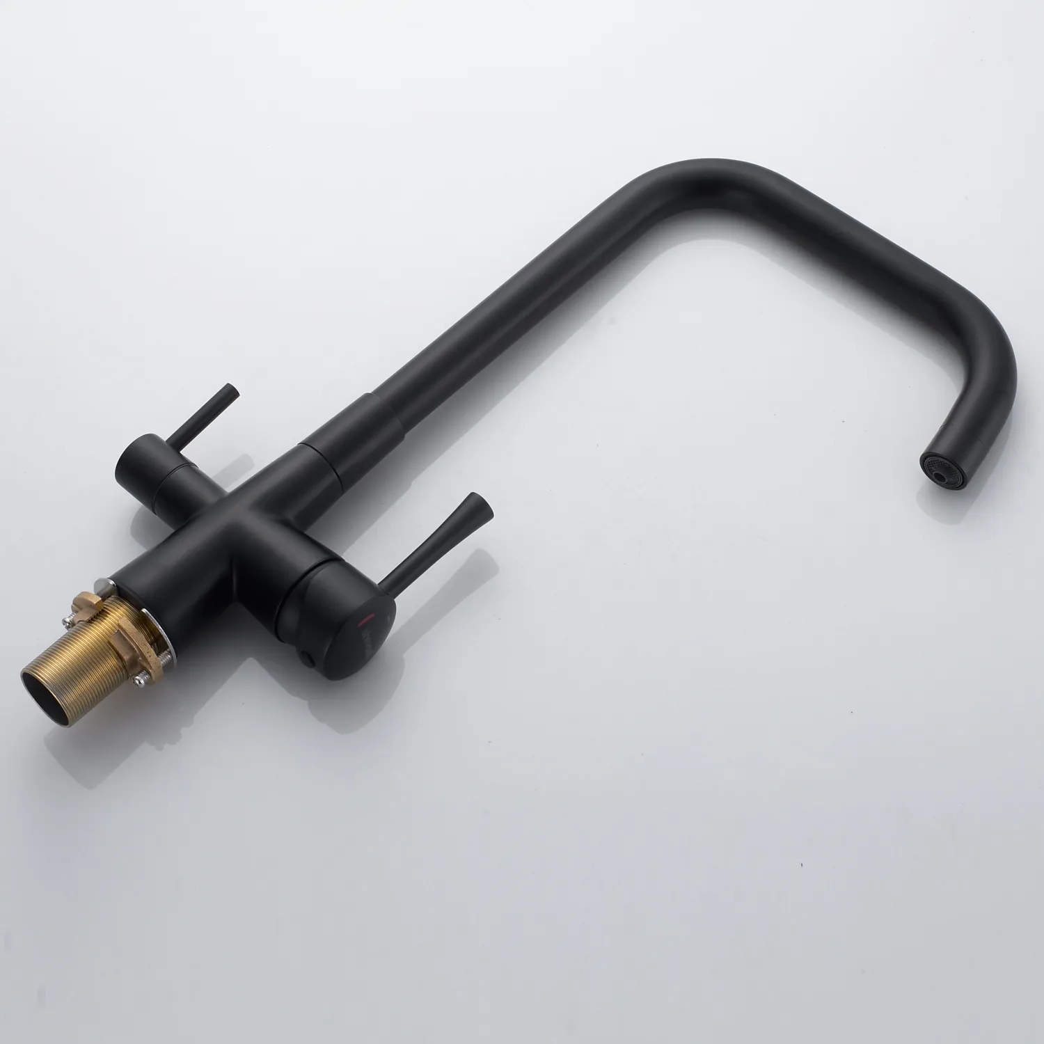 Смеситель для кухни с подключением фильтра Shevanik S528H, черный