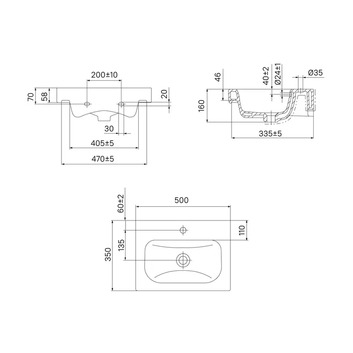 Тумба с умывальником IDDIS подвесная с ящиками 50 см белая/под дерево Zodiac (ZOD5AB0i95K)