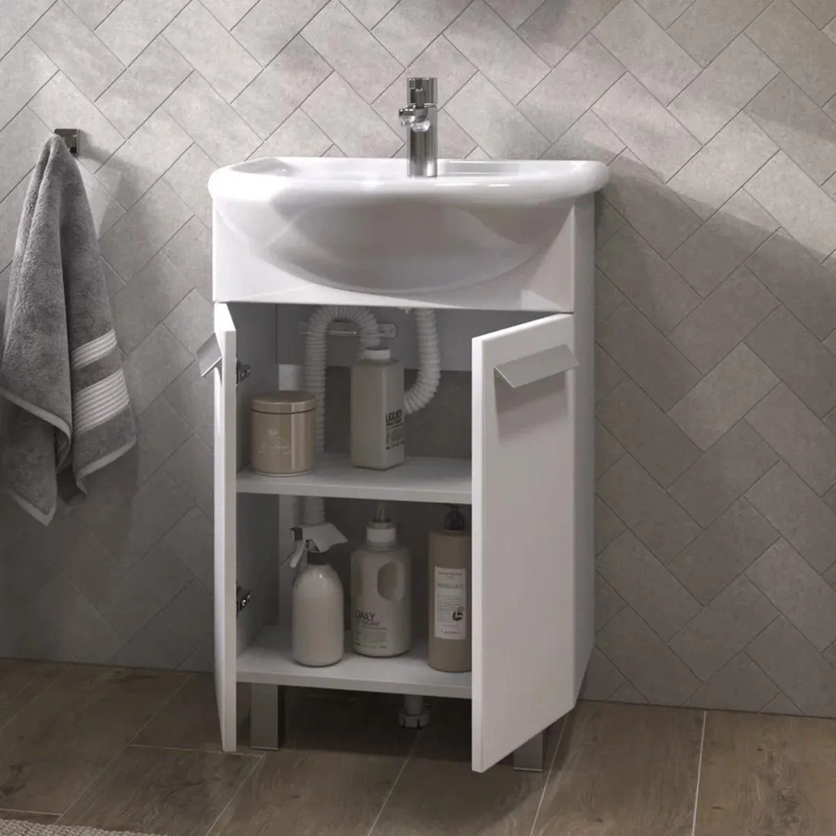 Тумба с раковиной напольная VIGO Hoska 229, 55 см