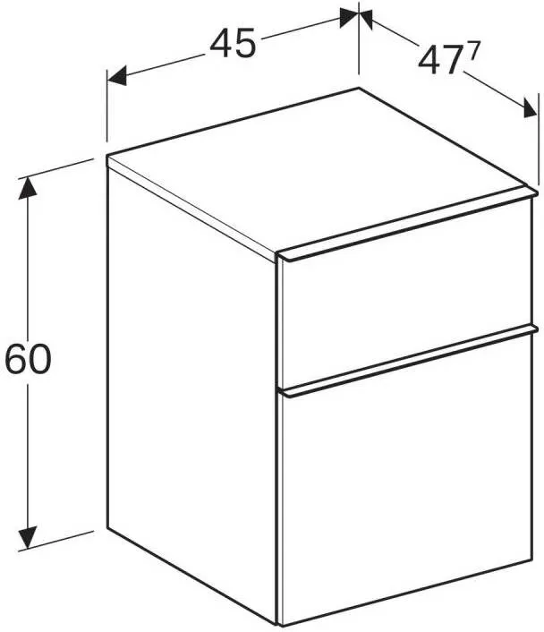 Шкафчик Geberit Icon 450x600x477 мм светлый дуб (841047000)