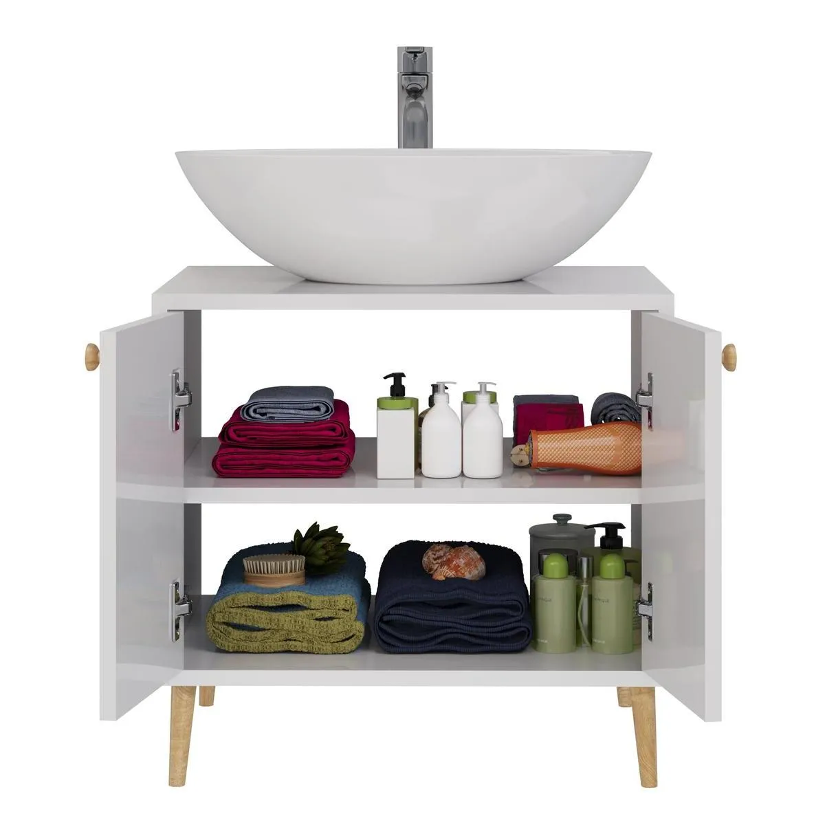 Тумба под раковину напольная Dreja Luno 60 см, белый