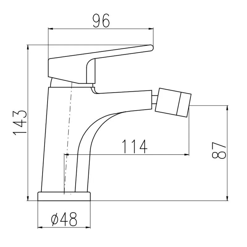 Смеситель для биде Rav Slezak COLORADO CO245.5KCMAT, черный