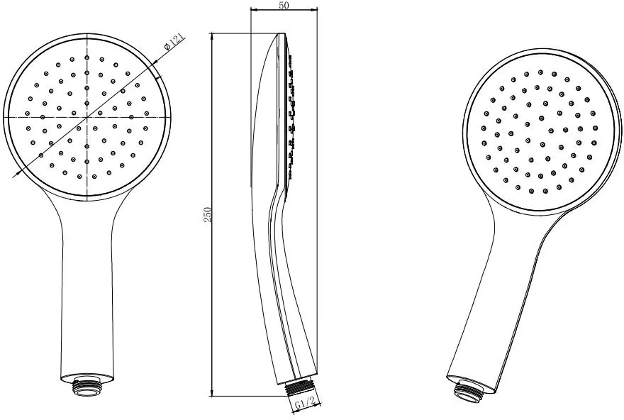 Ручной душ AQUATEK AQ2001CR, 1jet