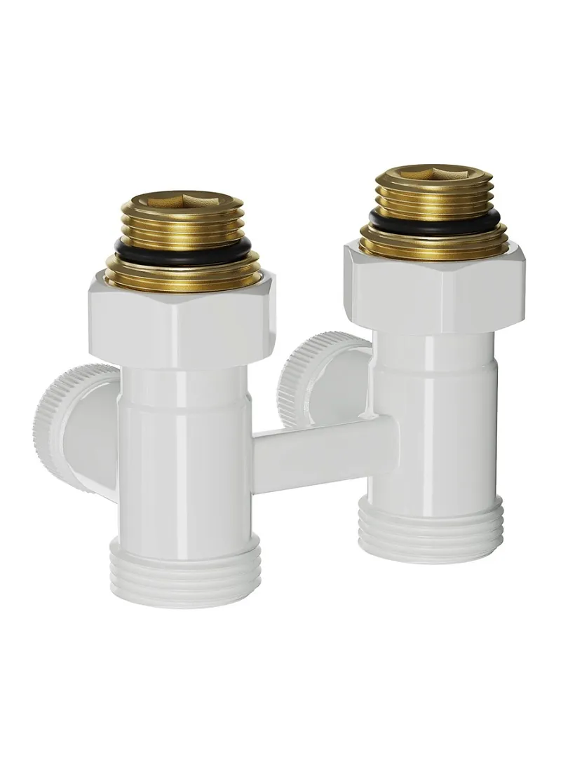 Узел нижнего подключения Kohr 1/2"x3/4" прямой, белый (LC 01025W)