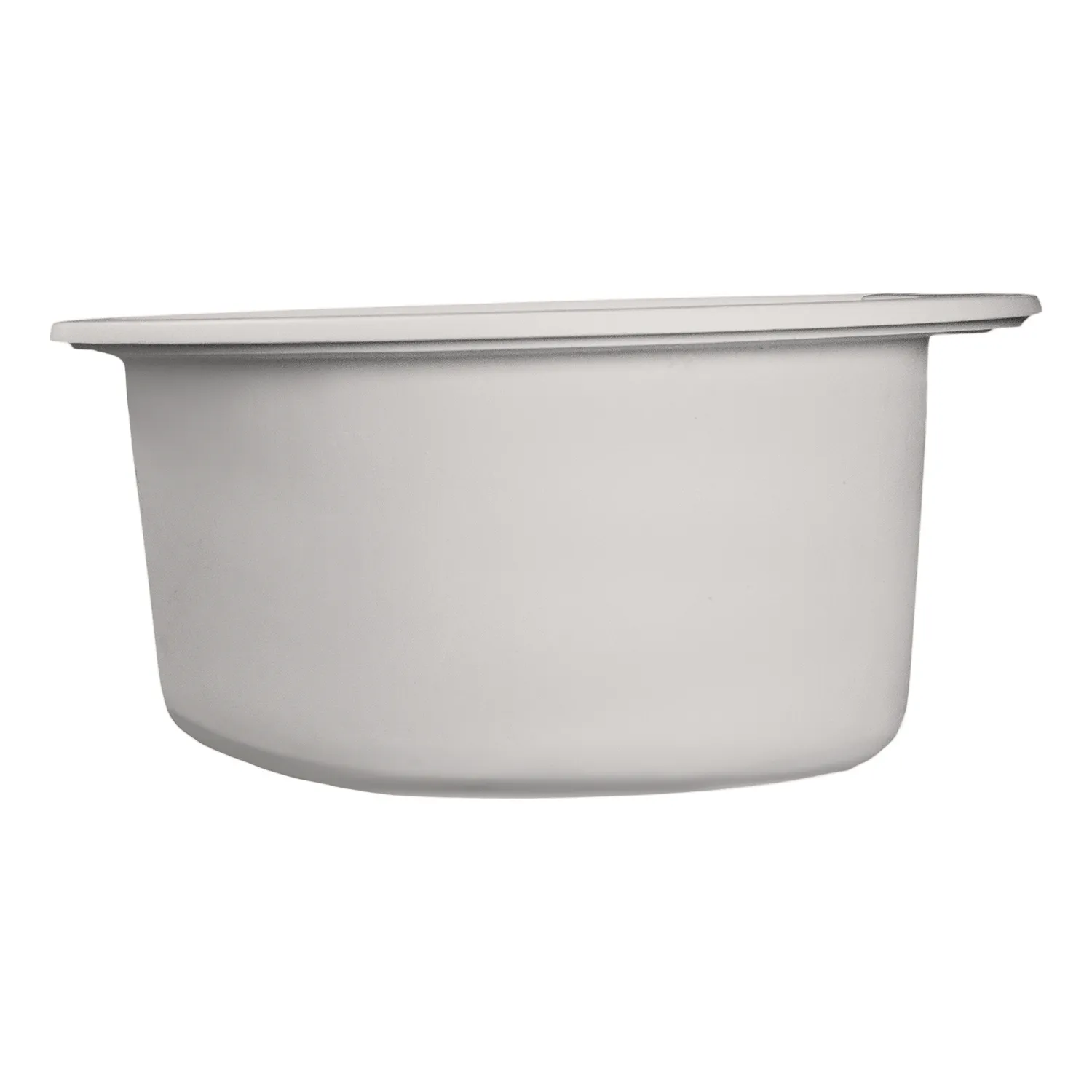 Мойкa MIXLINE МЛ-ГМС101 (ML-GMS101) СТАНДАРТ круглая, белый (331), 480 мм (глуб. чаши 190) (558079)