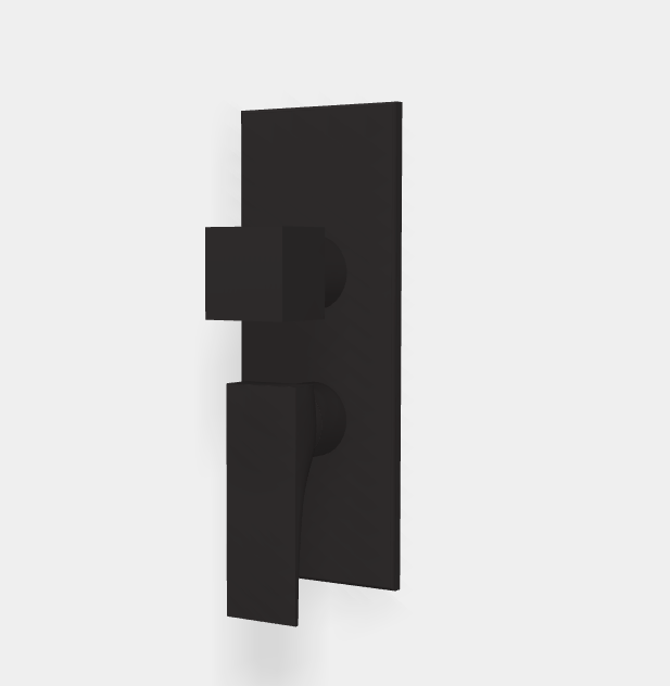 Смеситель для душа Fima Carlo Frattini Zeta, на 2/3 потребителя, черный матовый (F3969X6NS)