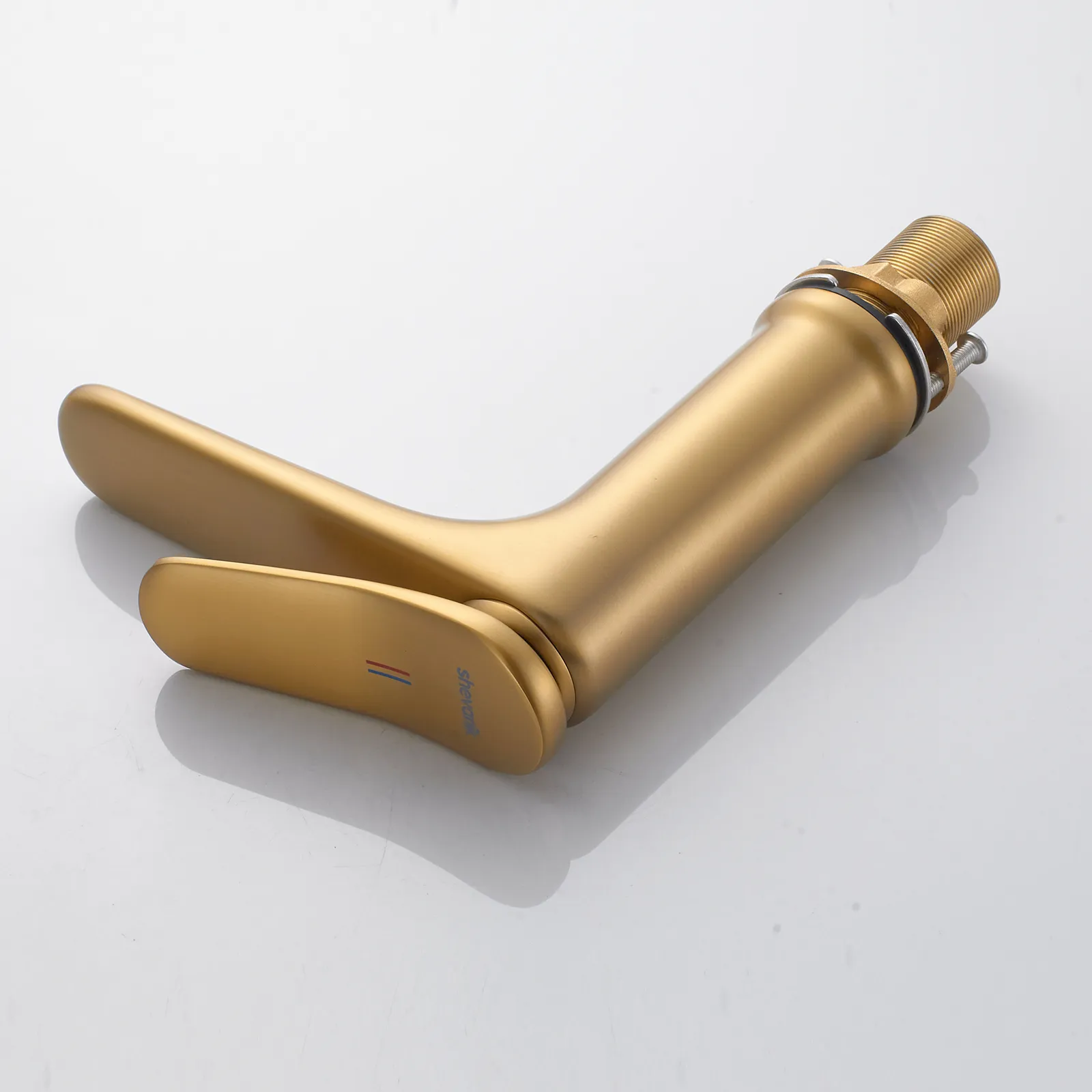 Смеситель для раковины Shevanik S4701G, золотой сатин