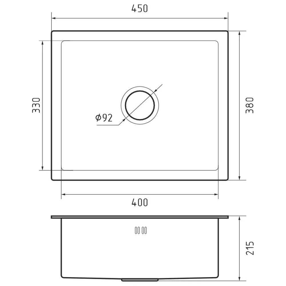 Кухонная мойка GranFest 4538, графит