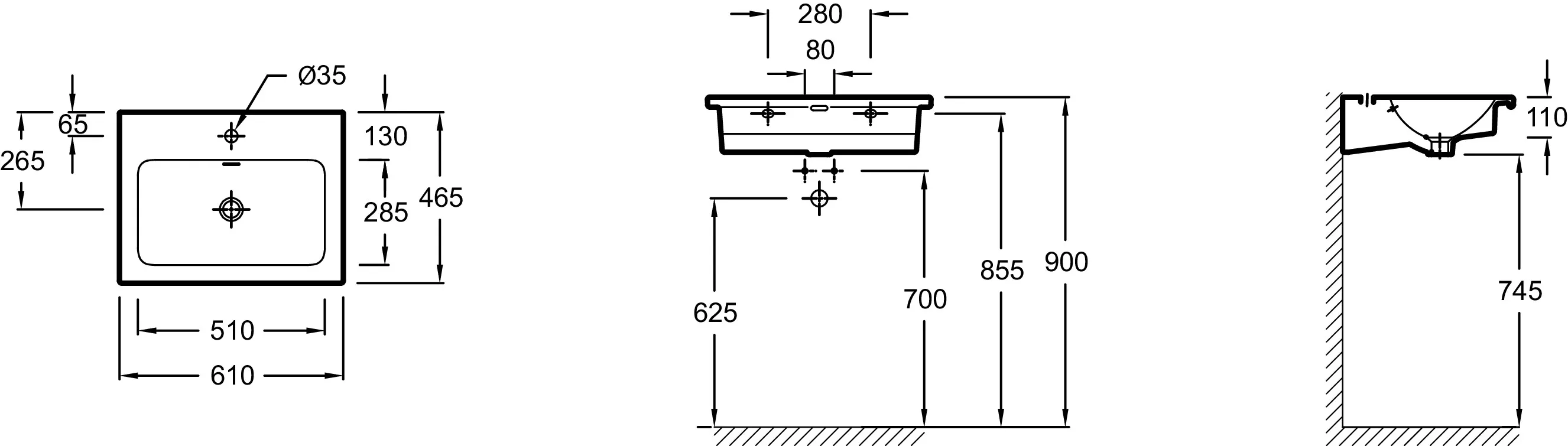 Раковина Jacob Delafon Vox (60 см) (EXAF112-00))