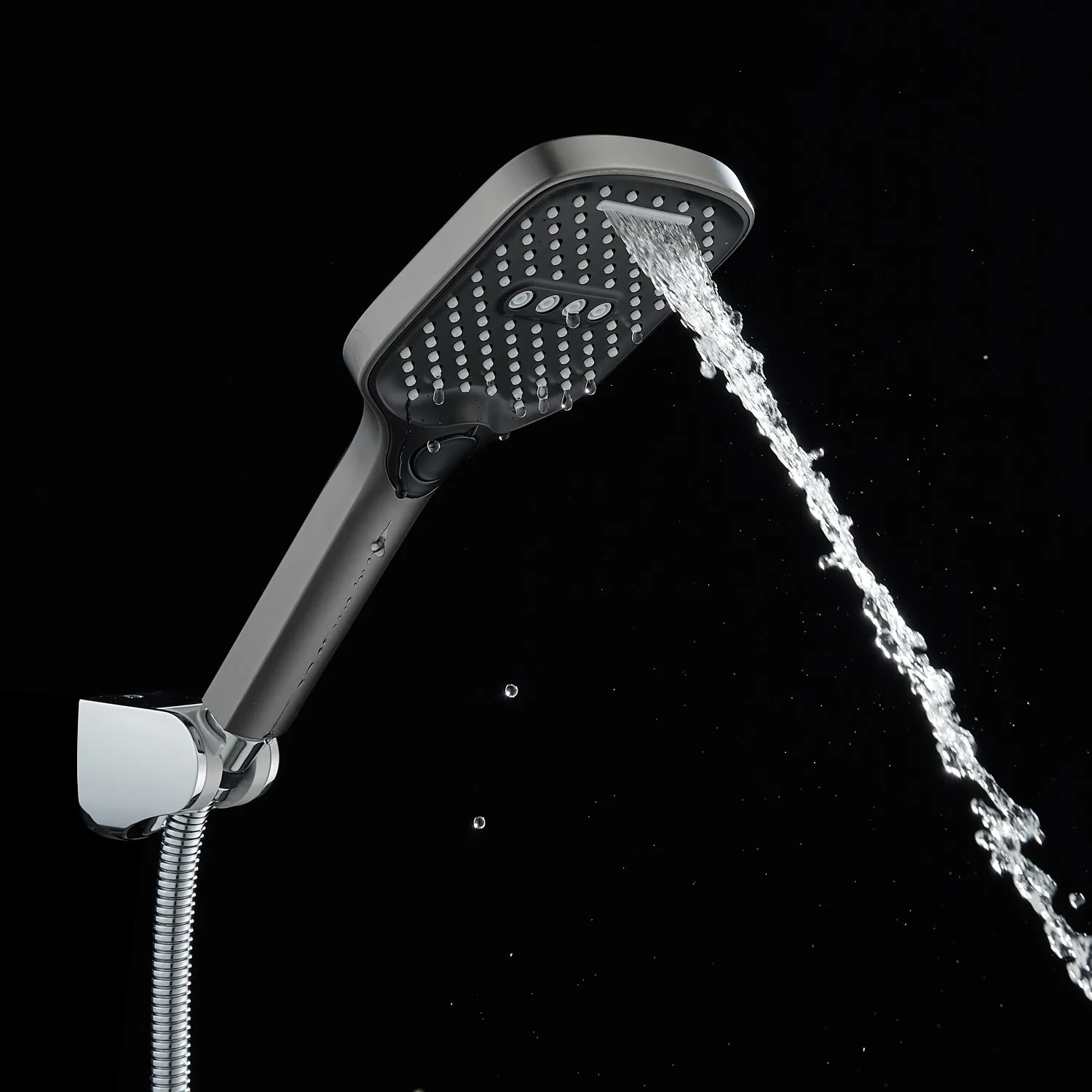 Смеситель на борт ванны Shevanik S4112T, оружейная сталь