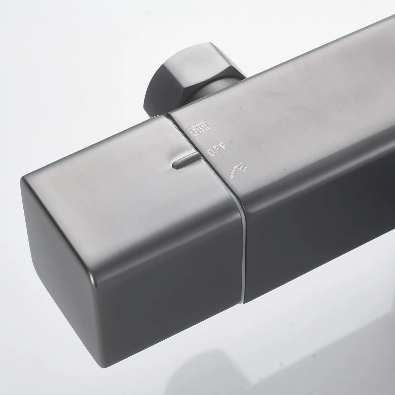 Душевая система c термостатом Shevanik S3096T, оружейная сталь