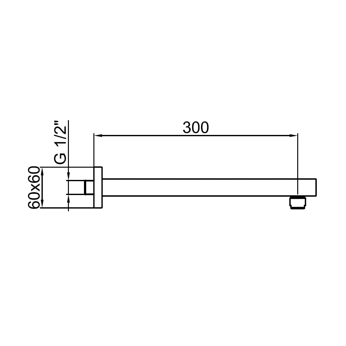 Кронштейн для верхнего душа Webert AC1025015, хром