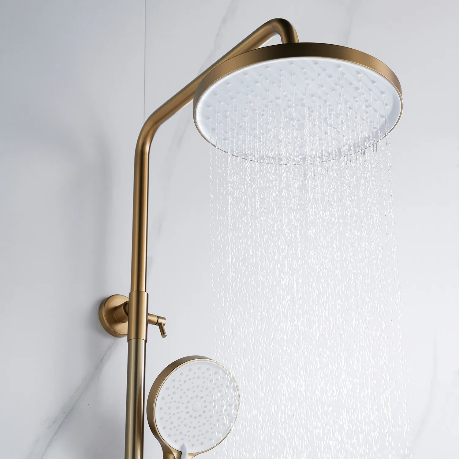 Душевая система Shevanik S4726G, золотой сатин