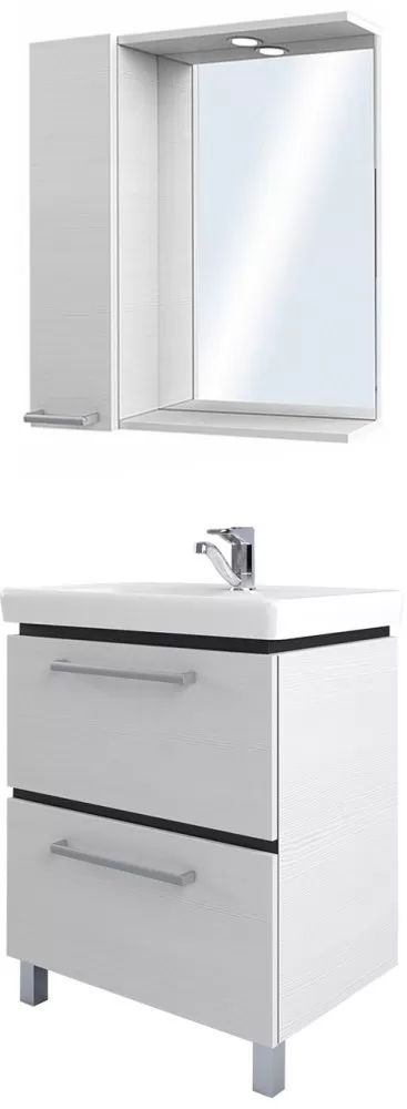 Зеркальный шкаф Aquaton Ронда PRO 55 дуб соммерсет 1A208602RSC2L