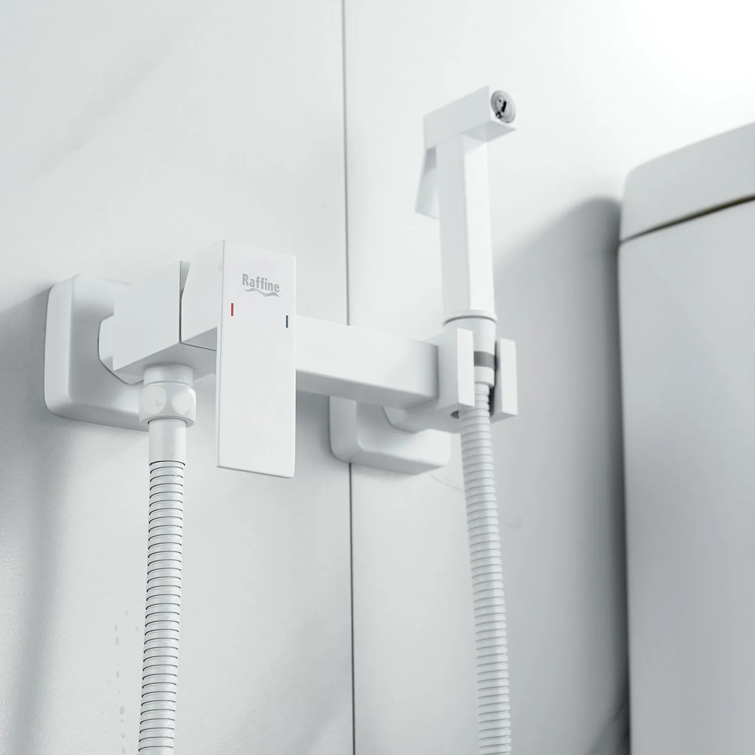 Гигиенический душ со смесителем Raffine F237C, белый