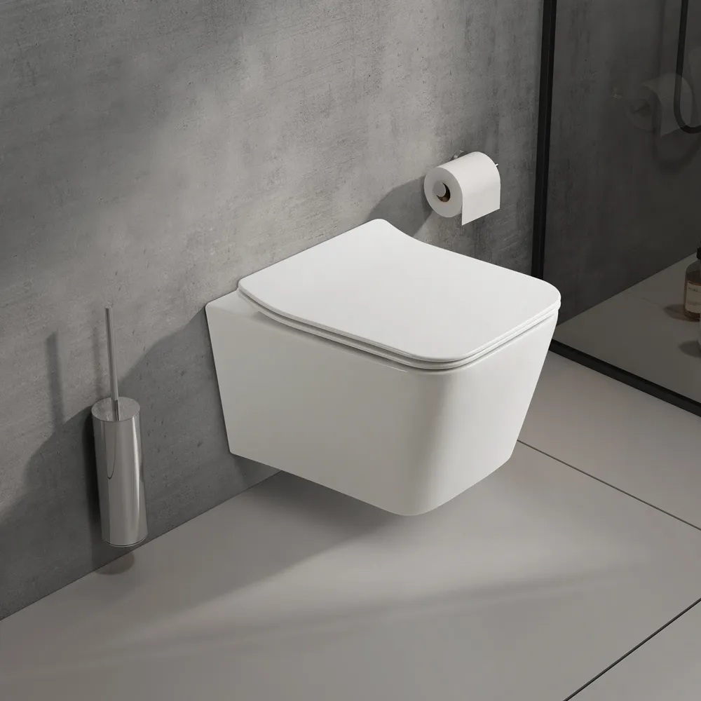 Унитаз подвесной WesnaArt KUBUS TORNADO 215-KUB13, белый