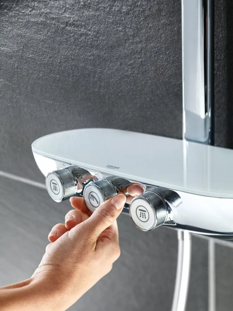26250000 Rainshower SmartControl 360 DUO Душевая система с термостатическим смесителем для настенного монтажа, 3 режима верхнего душа, хром