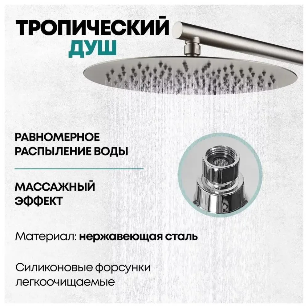 Душевая система встраиваемая Grocenberg GB5099NK-1, никель