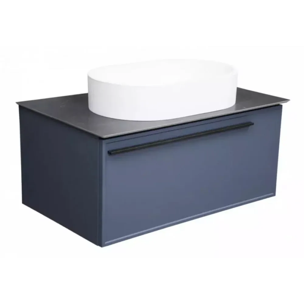 Тумба под раковину подвесная La Fenice Elba FNC-01-ELB-BG-80, синяя