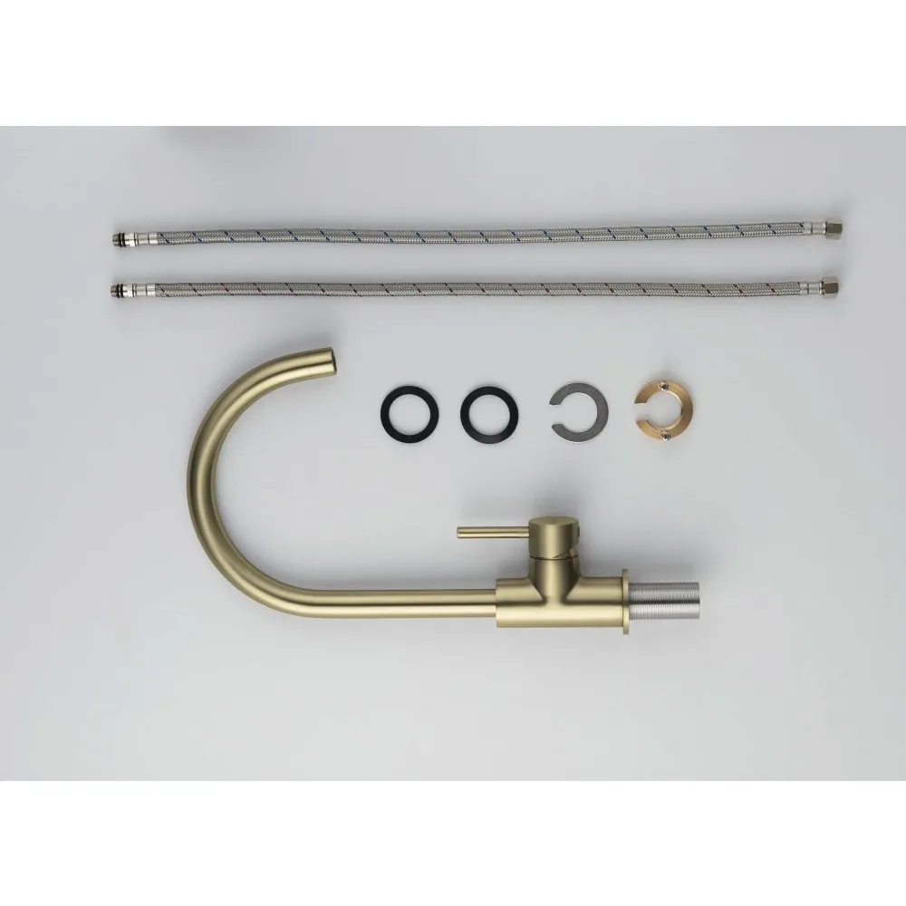 AQ1382BG ЕВРОПА смеситель для кухни, шлиф. золото