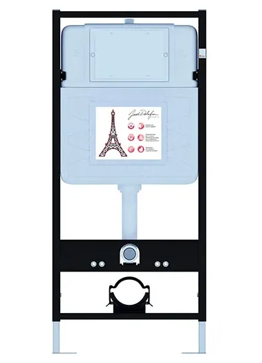 Комплект унитаз Elite (EDX114RU-00) с инсталляцией, кнопкой и сиденьем Jacob Delafon (E21743RU-00)