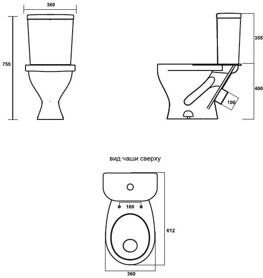 ФОРМАТ СТАНДАРТ Унитаз-компакт Белый S1 (WC.CC/Format/1-P/WHT.G/S1)