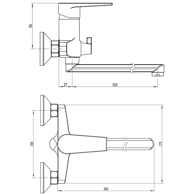 Смеситель для ванны ESKO Budapest с акс. (BT31)